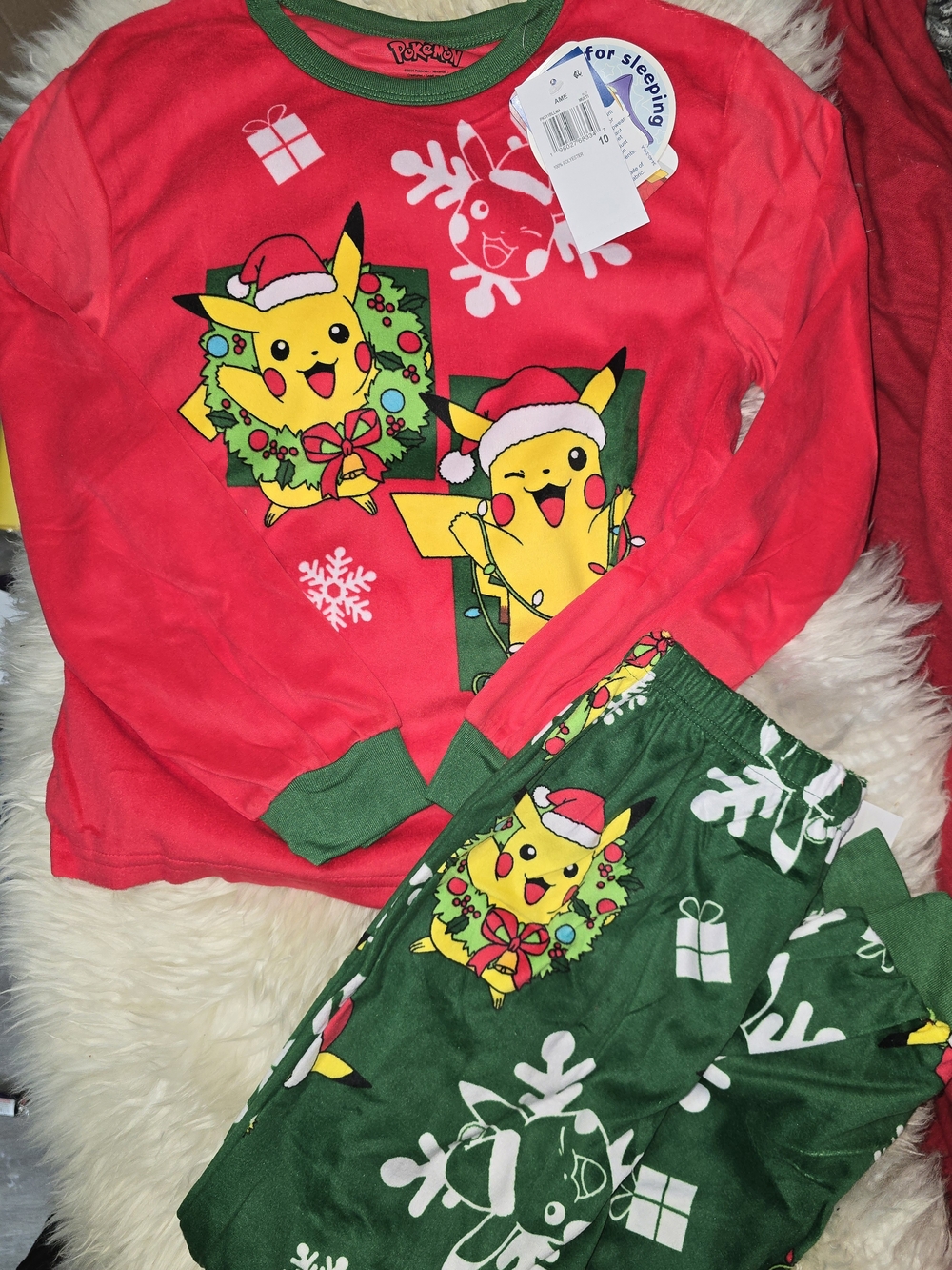 Kid's Pikachu Holiday Pajama Set